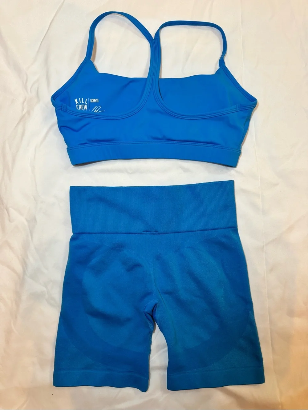 Kill Crew Seamless Flames Biker Shorts & Sports Bra Set